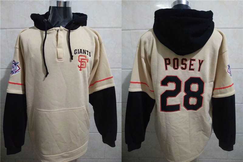 San Francisco Giants 28 Posey Cream All Stitched Pullover Hoodie,We sell and wholesale San Francisco Giants 28 Posey Cream All Stitched Pullover Hoodie on line form chian!